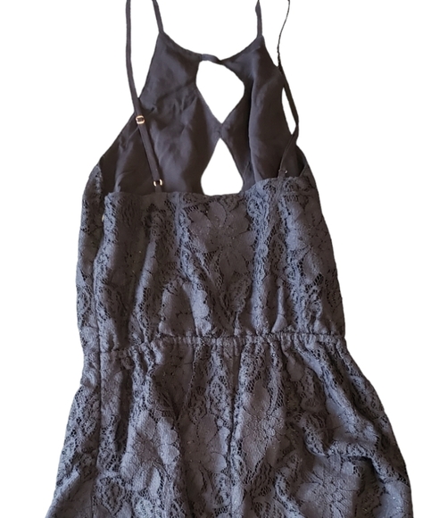 Kendall & Kylie Black Lace Romper Jumper  Cutout NEW - Picture 4 of 7